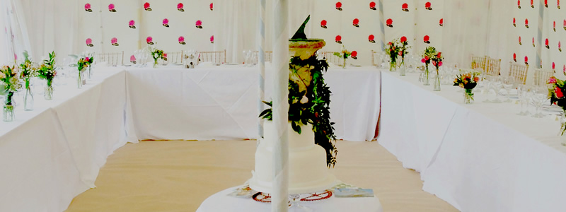 Wedding reception marquee in Cotswolds