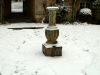 Sheldon Manor sundial in the snow